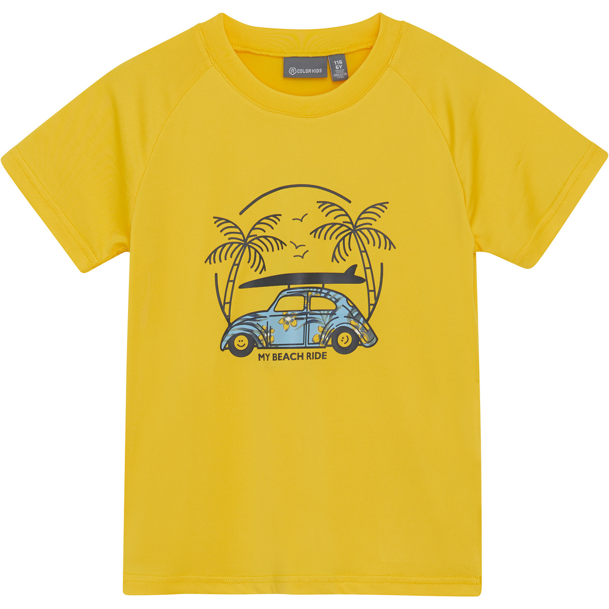 Color Kids Kinder Print T-Shirt (Größe 164, gelb)