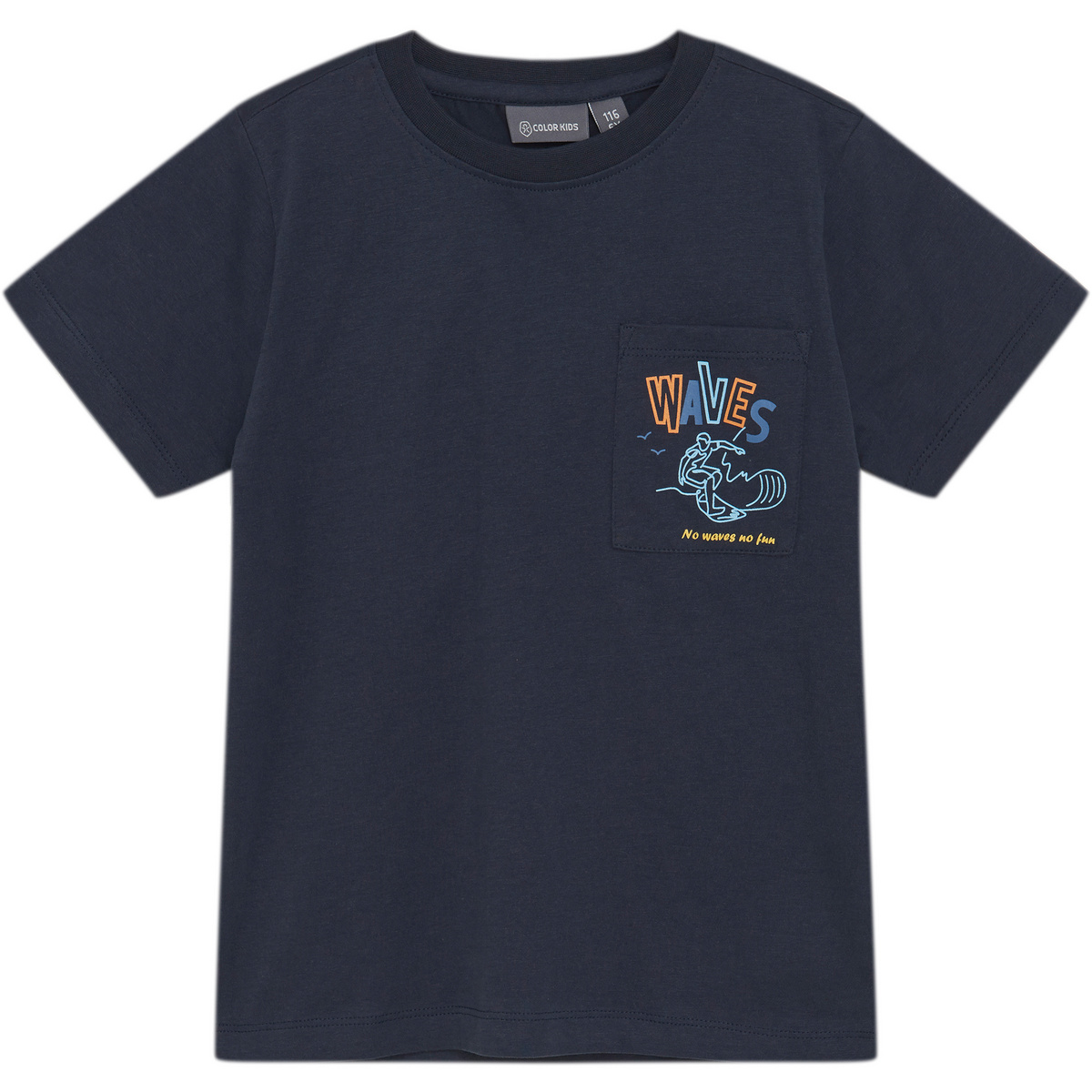 Color Kids Kinder Print T-Shirt (Größe 116, blau)