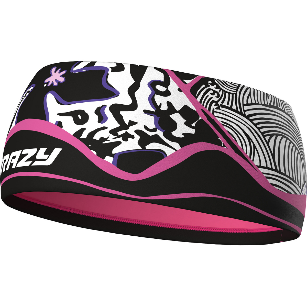 Crazy Damen Double Stirnband (Größe ONE SIZE, mehrfarbig)