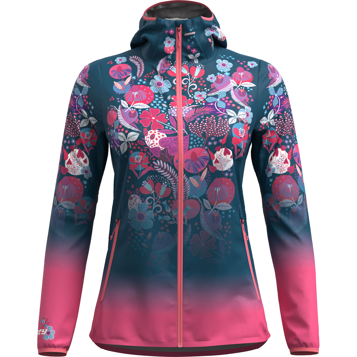 Crazy Femme Veste Wonder Magic Shell (taille XS, Multicolore)