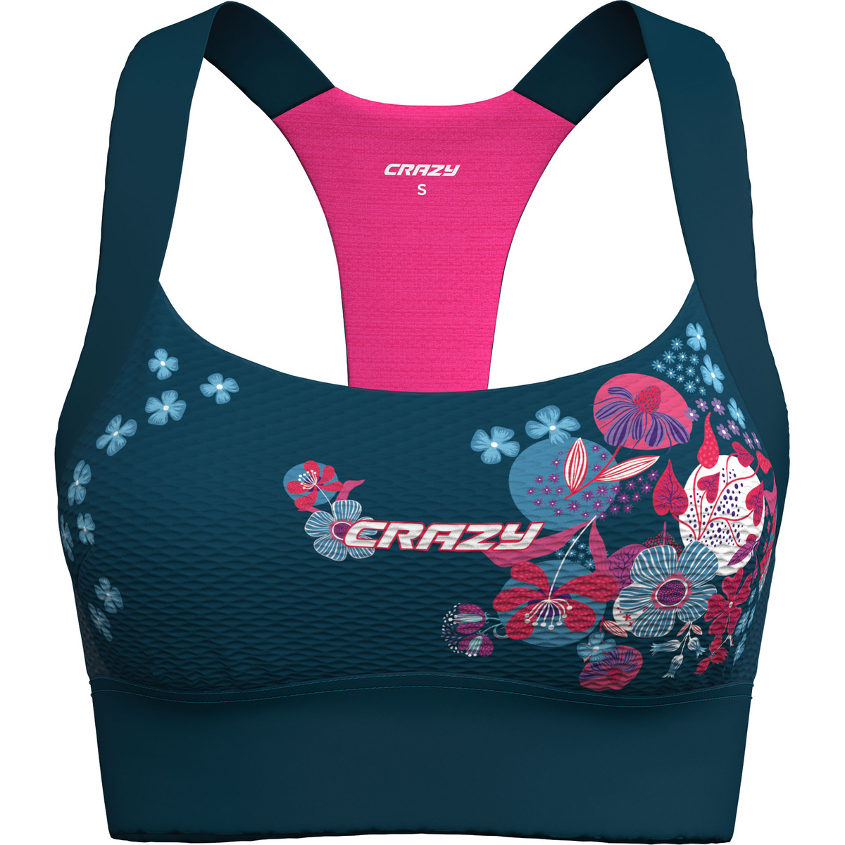 Crazy Donna Reggiseno sportivo Lightning (Taglia S, Blu)