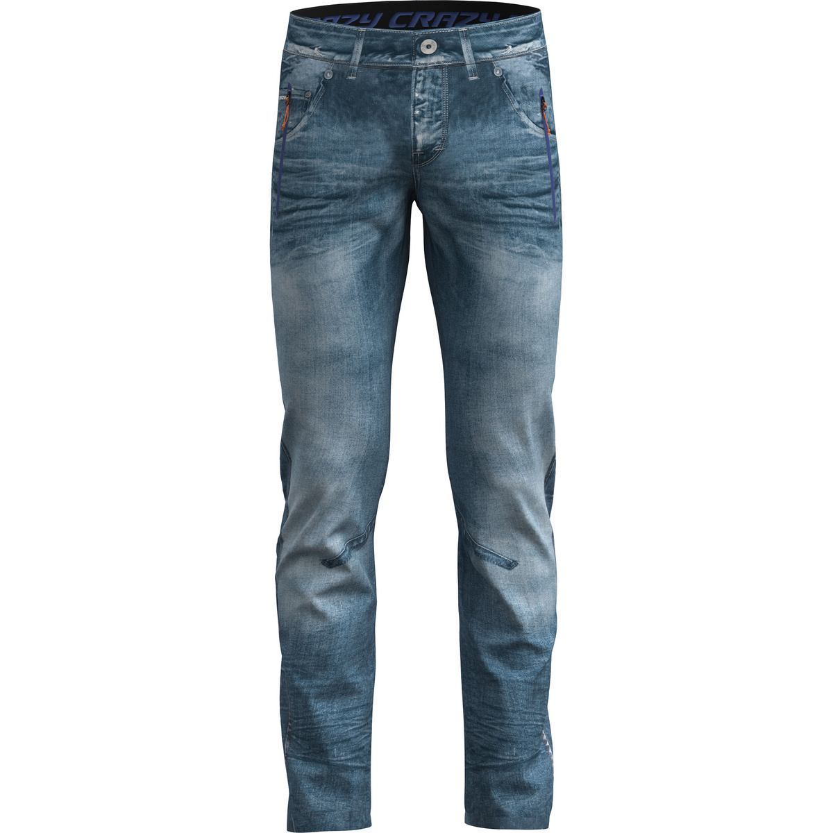 Crazy Uomo Pantaloni Super Light (Taglia L, Blu)