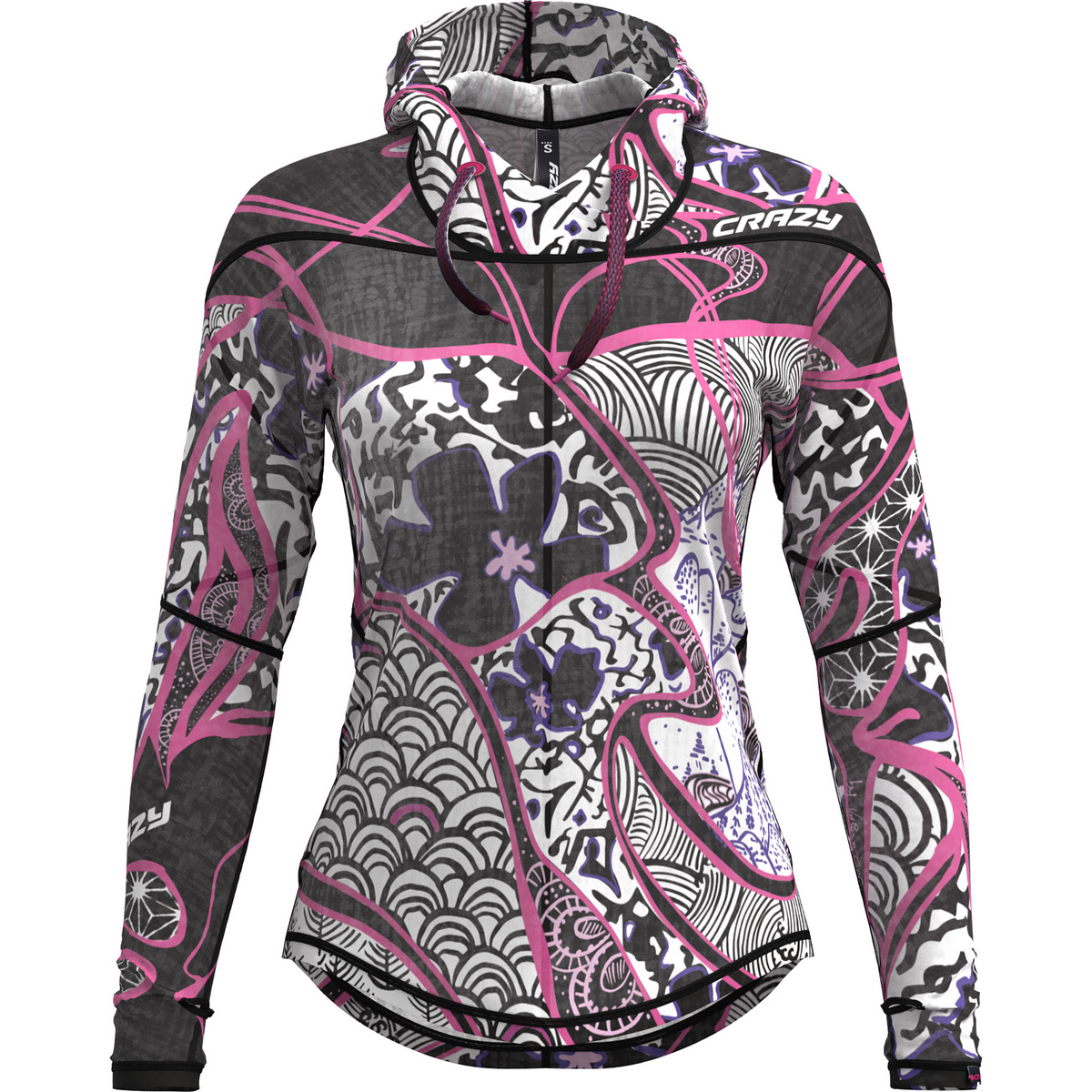 Image of Crazy Donna Felpa con cappuccio Ibex