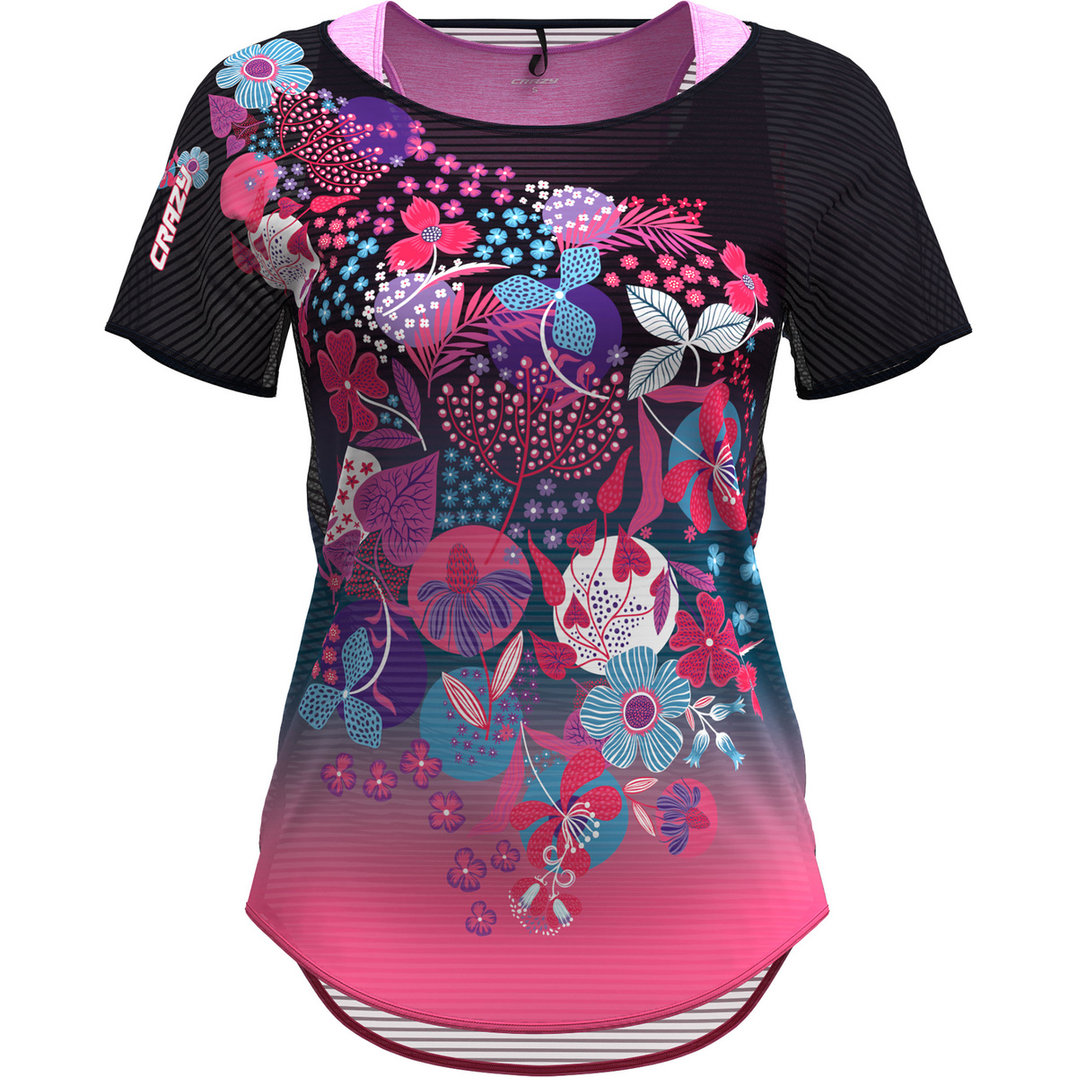 Crazy Donna Maglietta Slash (Taglia XS, Multicolore)