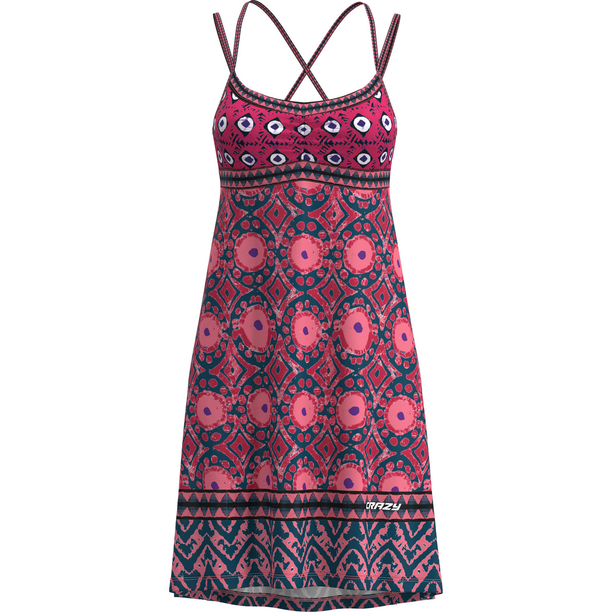 Crazy Donna Vestito Kimera (Taglia XL, Rosso)