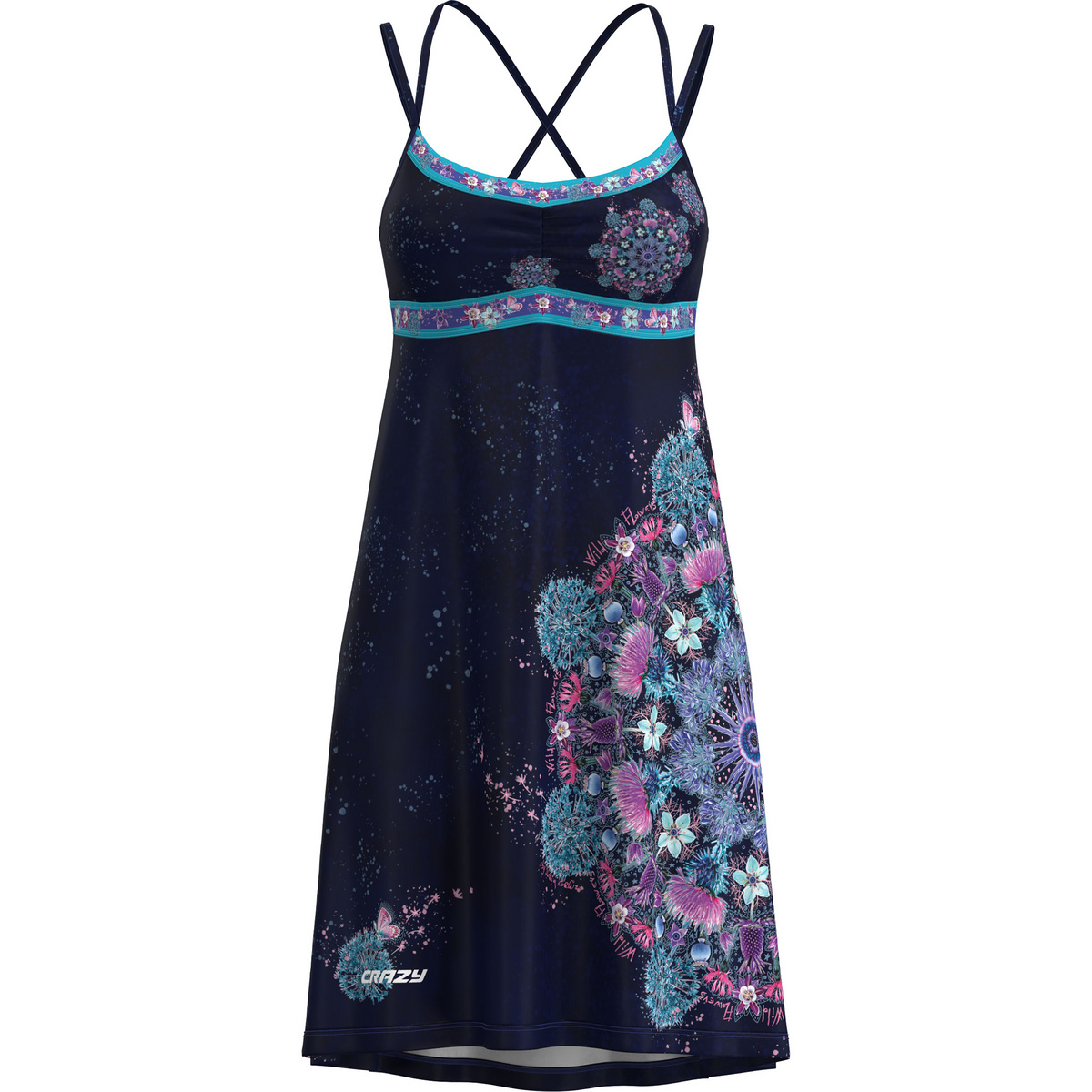 Crazy Damen Kimera Kleid (Größe XL, blau)