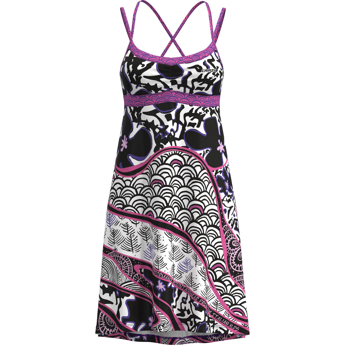 Crazy Damen Kimera Kleid (Größe L, mehrfarbig)