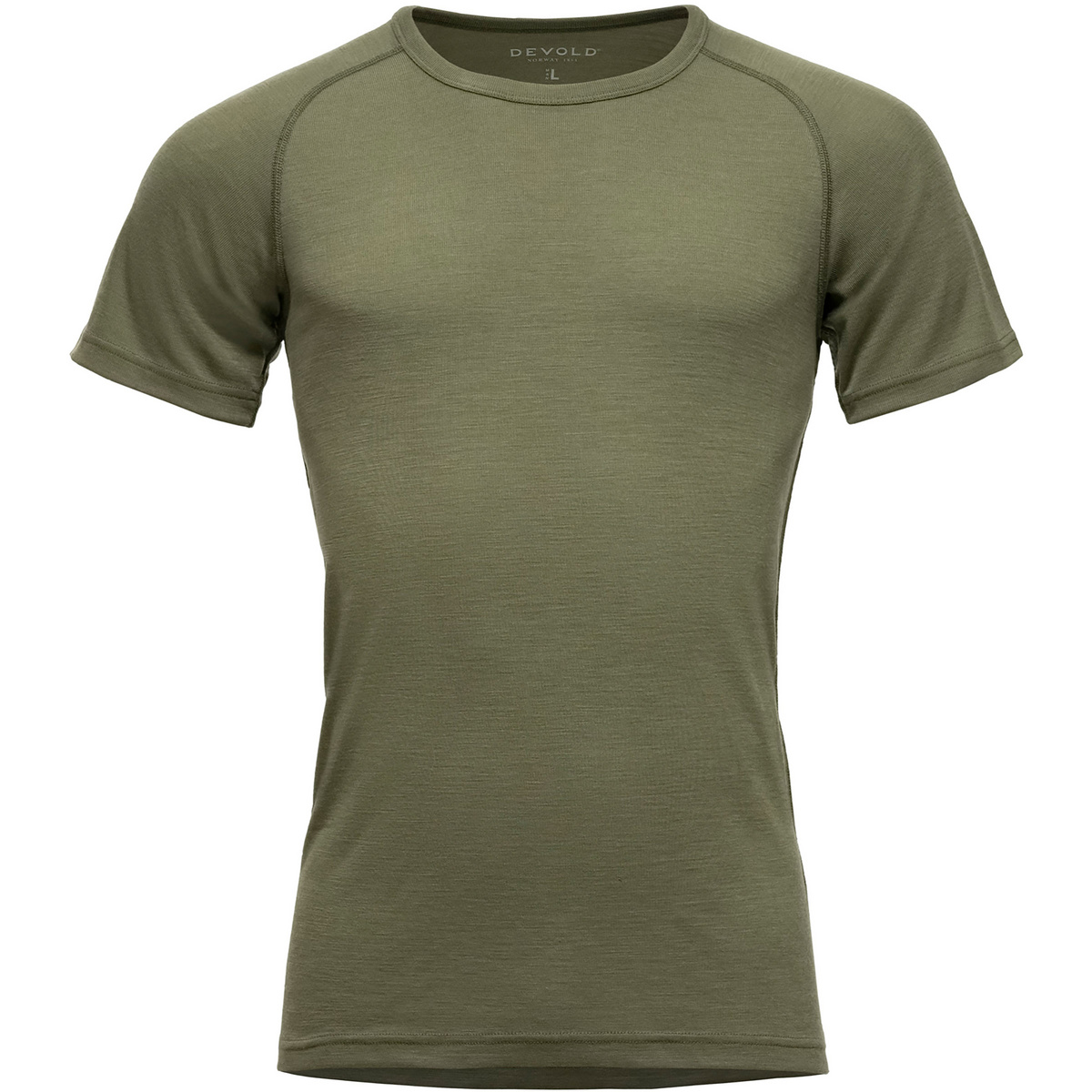 Devold Uomo Maglietta Lauparen Merino 190 Base (Taglia S, Verde)