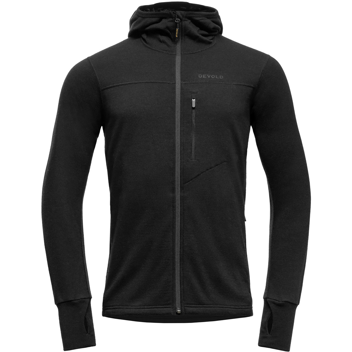 Devold Herren Explorer Merino Hoodie Jacke (Größe M, schwarz)
