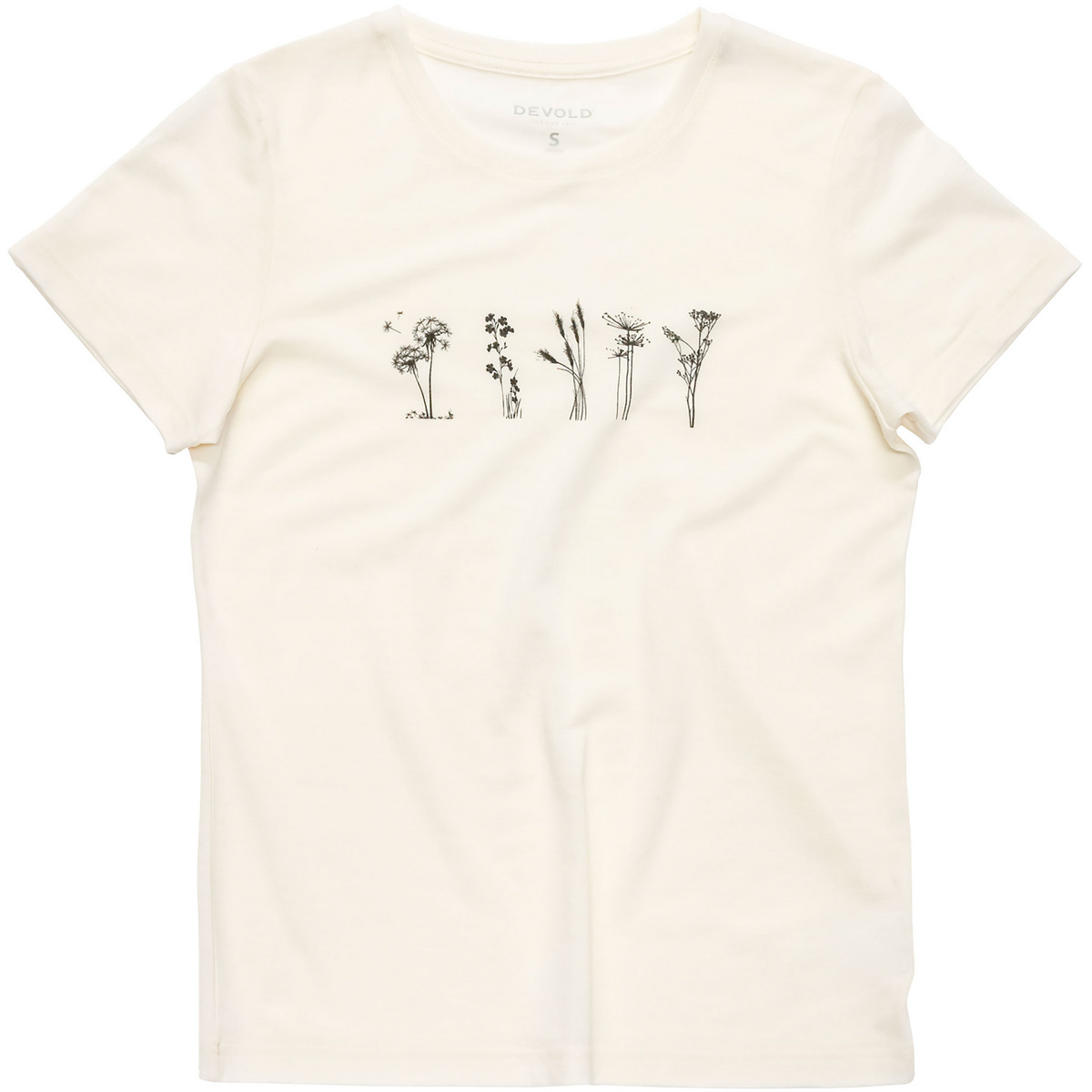 Devold Damen Classic Flowers T-Shirt (Größe XS, weiss)
