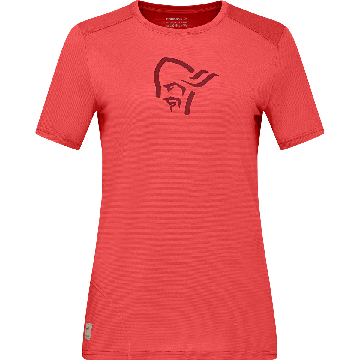 Norrona Donna Maglietta Femund Equaliser Merino (Taglia S, Rosso)