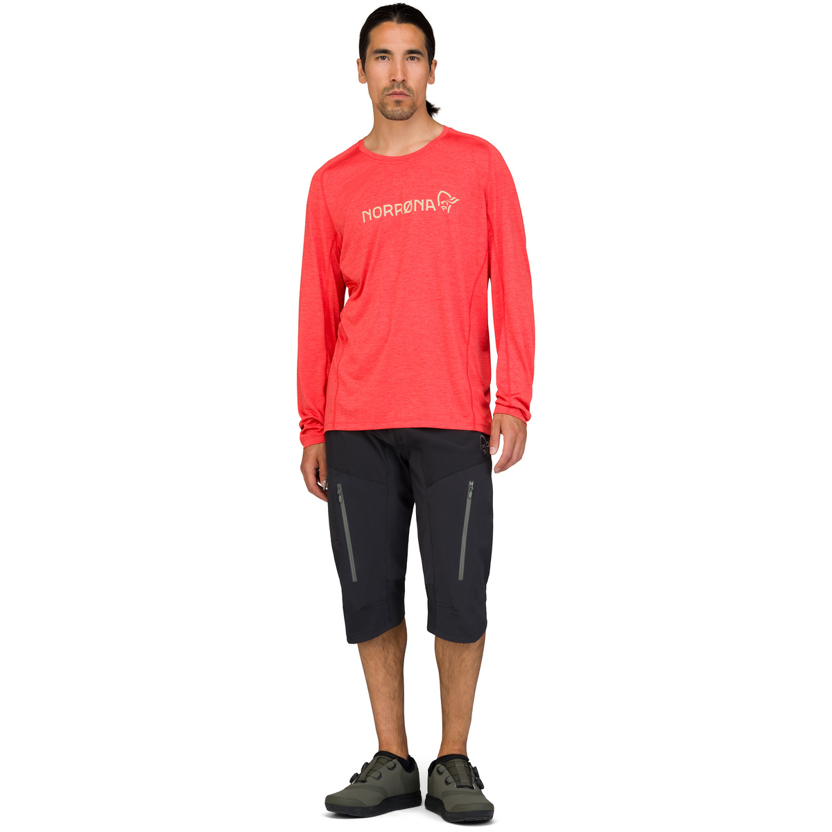 Norrona Herren Fjørå Equaliser Lightweight Longsleeve (Größe XL, rot)