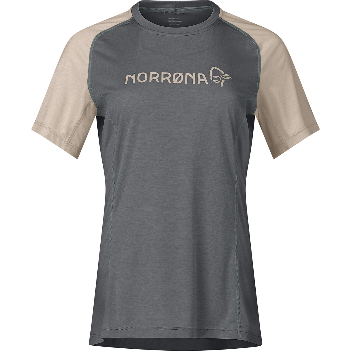 Norrona Damen Fjørå Equaliser Lightweight T-Shirt (Größe L, grau)