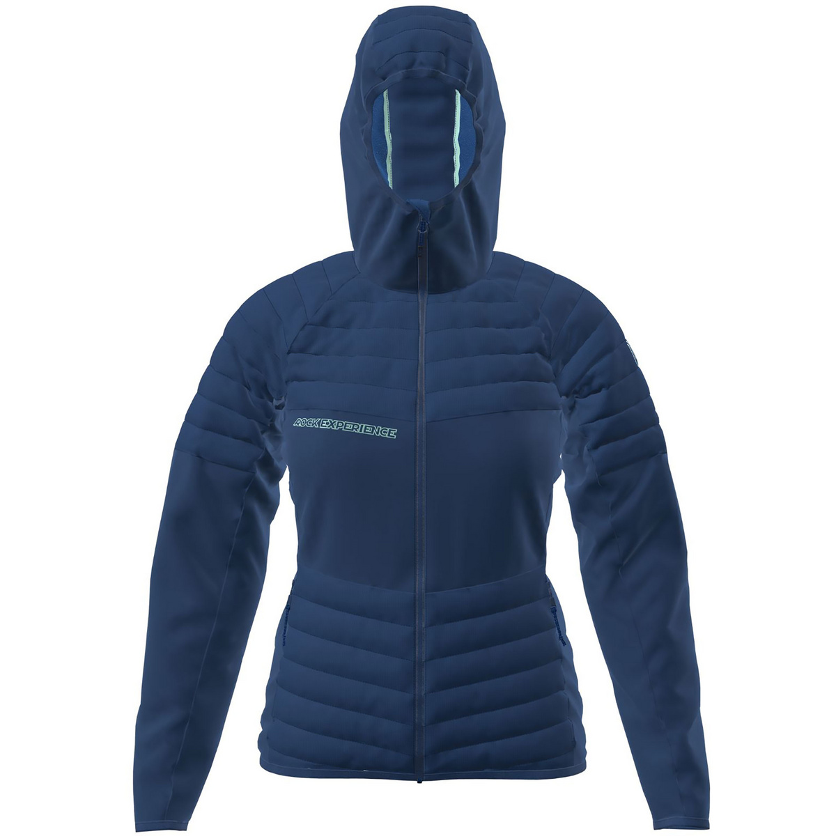 Rock Experience Damen Blackstone Hoodie Hybrid Jacke (Größe XS, blau)