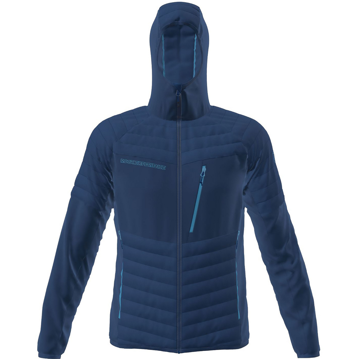 Rock Experience Herren Blackstone Hoodie Hybrid Jacke (Größe L, blau)