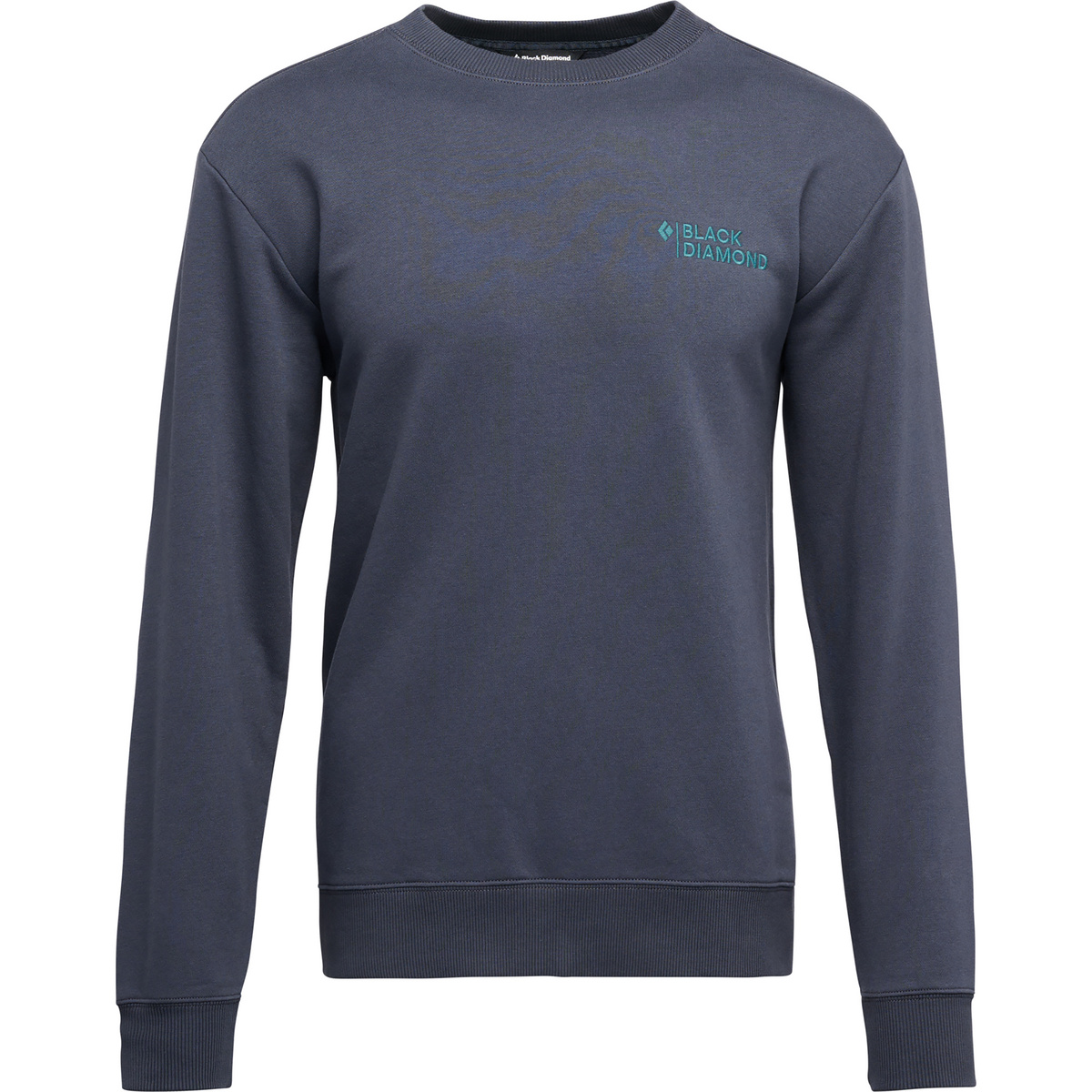 Black Diamond Uomo Pullover Mini Stacked Crewneck (Taglia L, Blu)