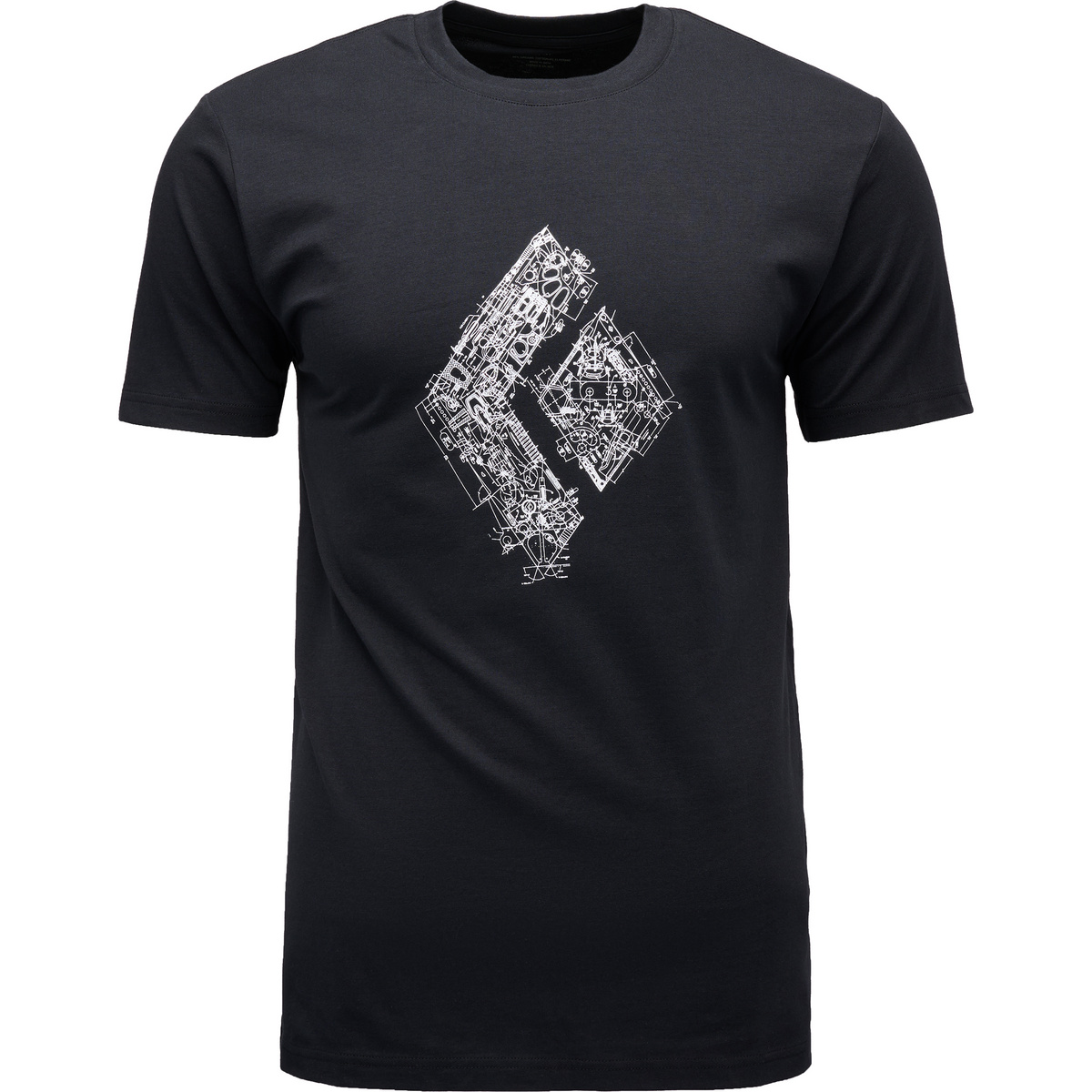 Black Diamond Herren Engineered Diamond T-Shirt (Größe S, schwarz)