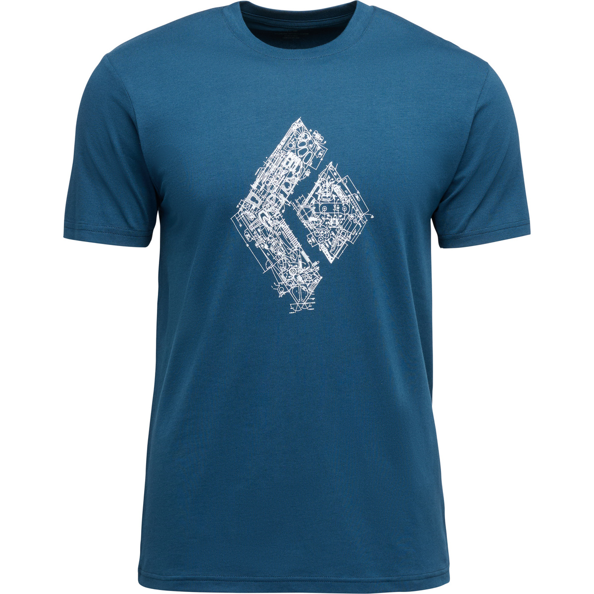 Black Diamond Herren Engineered Diamond T-Shirt (Größe XL, blau)