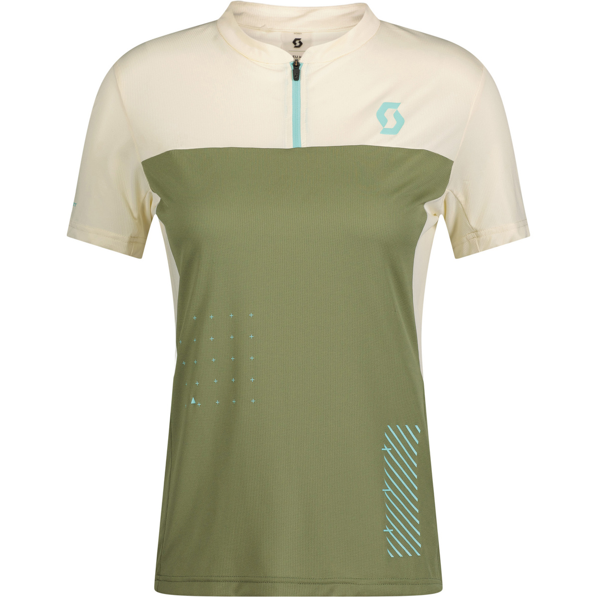 Scott Damen Trail Vertic Zip SS Trikot (Größe M, oliv)