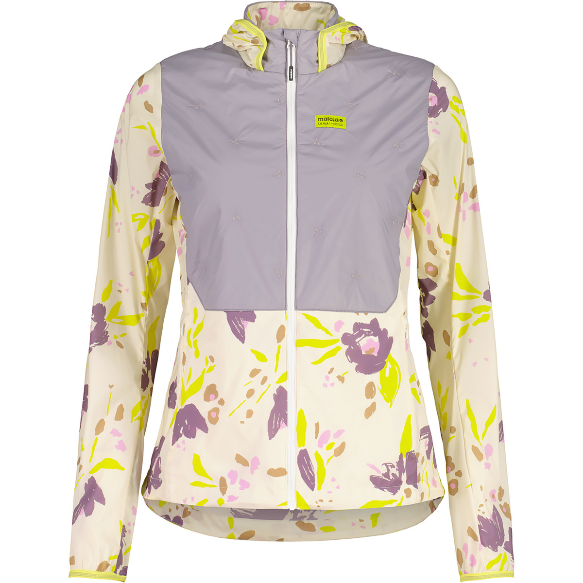 Maloja Femme Veste TamaraM. Printed (taille M, Blanc)