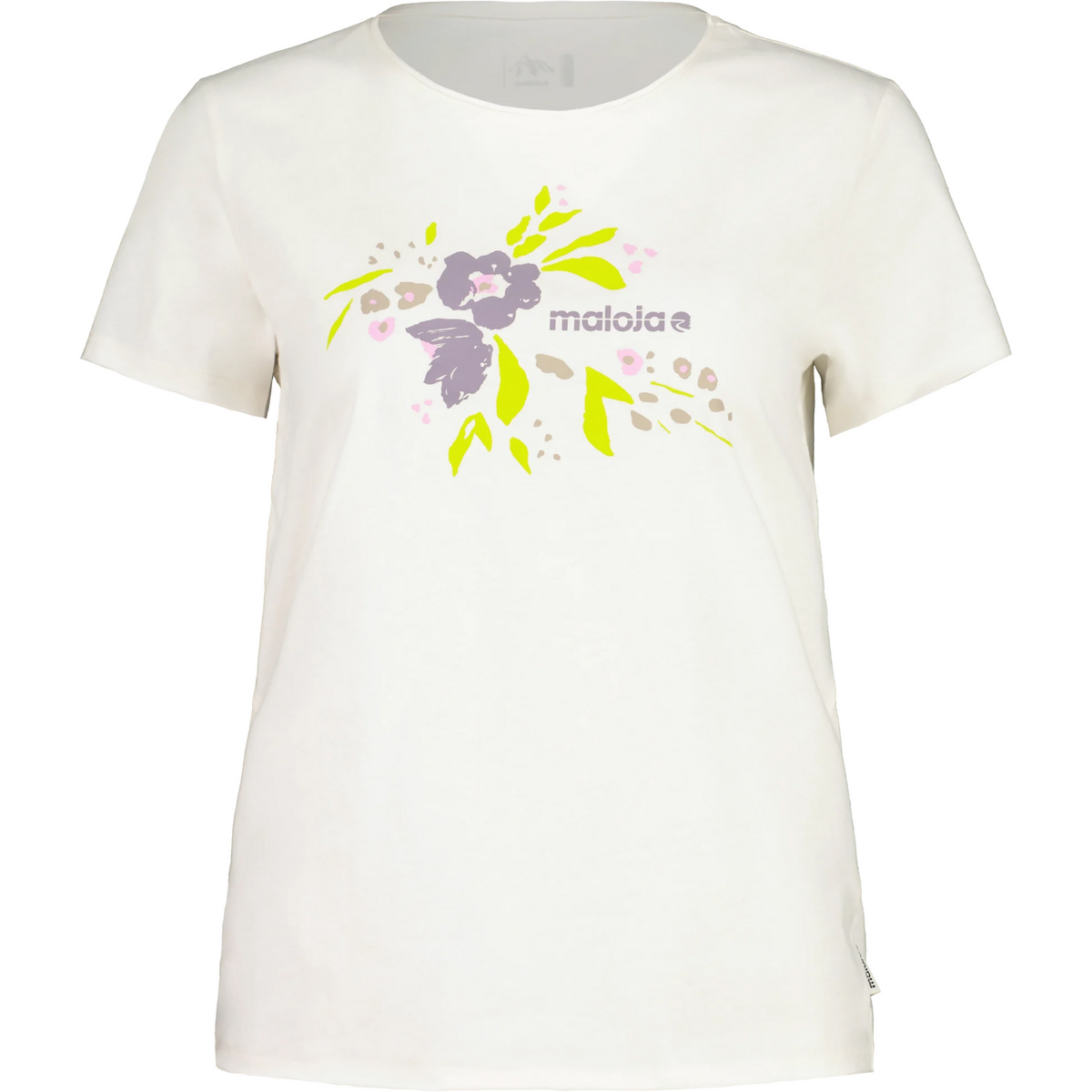 Maloja Donna Maglietta OssiM. (Taglia XS, Bianco)
