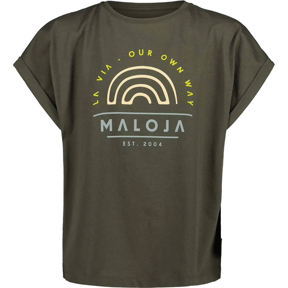 Maloja Bambino Maglietta CayolleG. (Taglia 152 , Verde oliva)