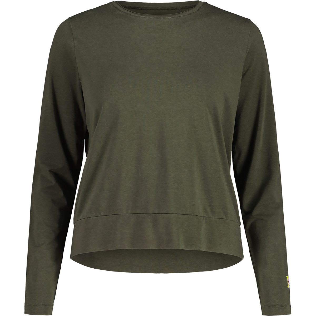 Maloja Donna Maglia a manica lunga AshaM. (Taglia L, Verde oliva)