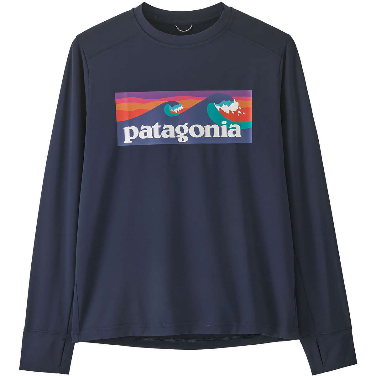Patagonia Kinder Cap SW Longsleeve (Größe 118, blau)