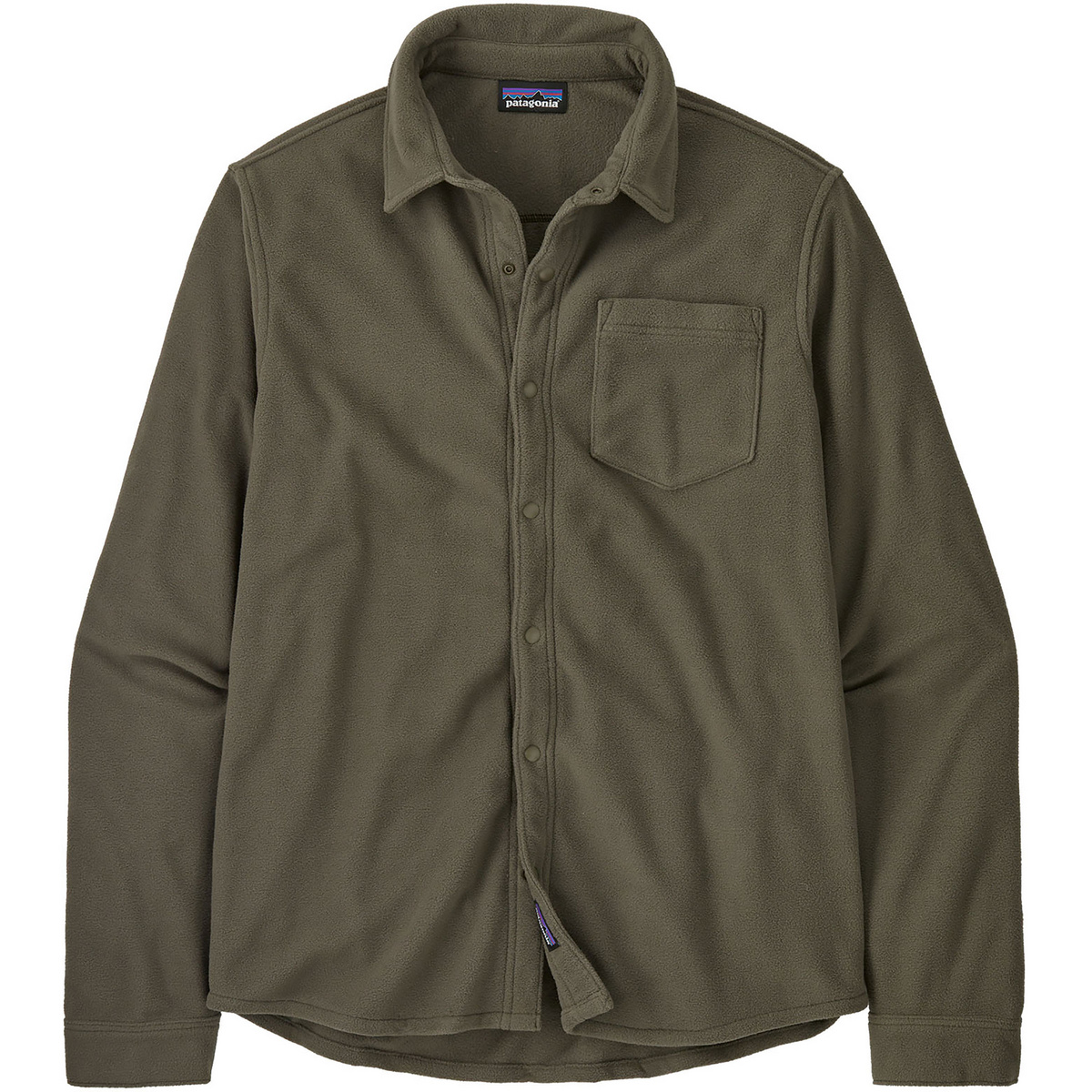 Patagonia Uomo Camicia Micro D (Taglia M, Verde)