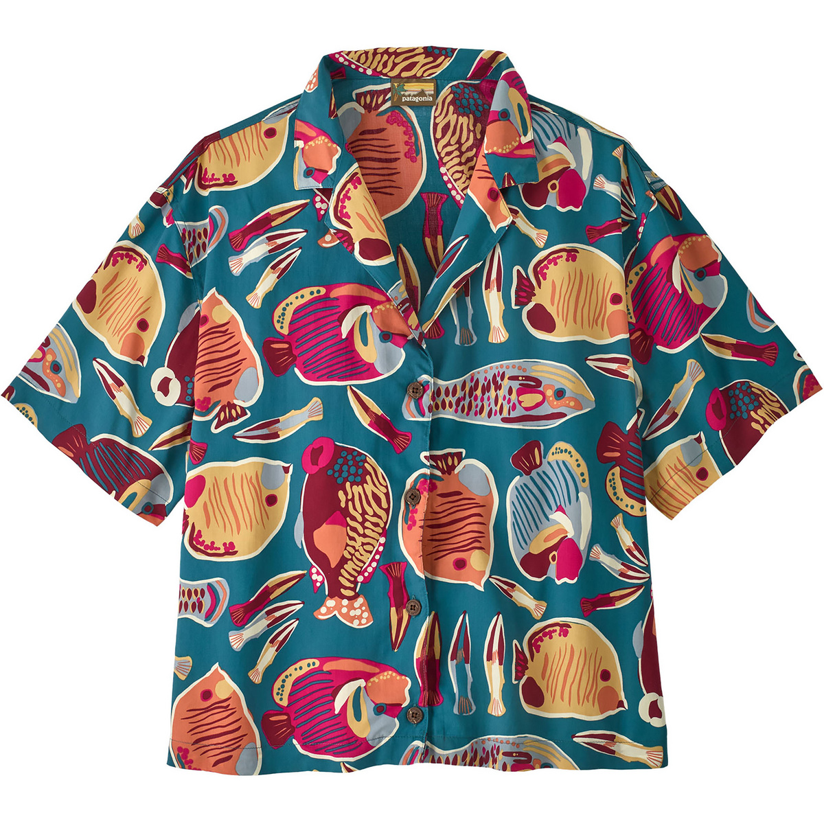 Patagonia Donna Camicetta Tidal Threads (Taglia L, Blu)