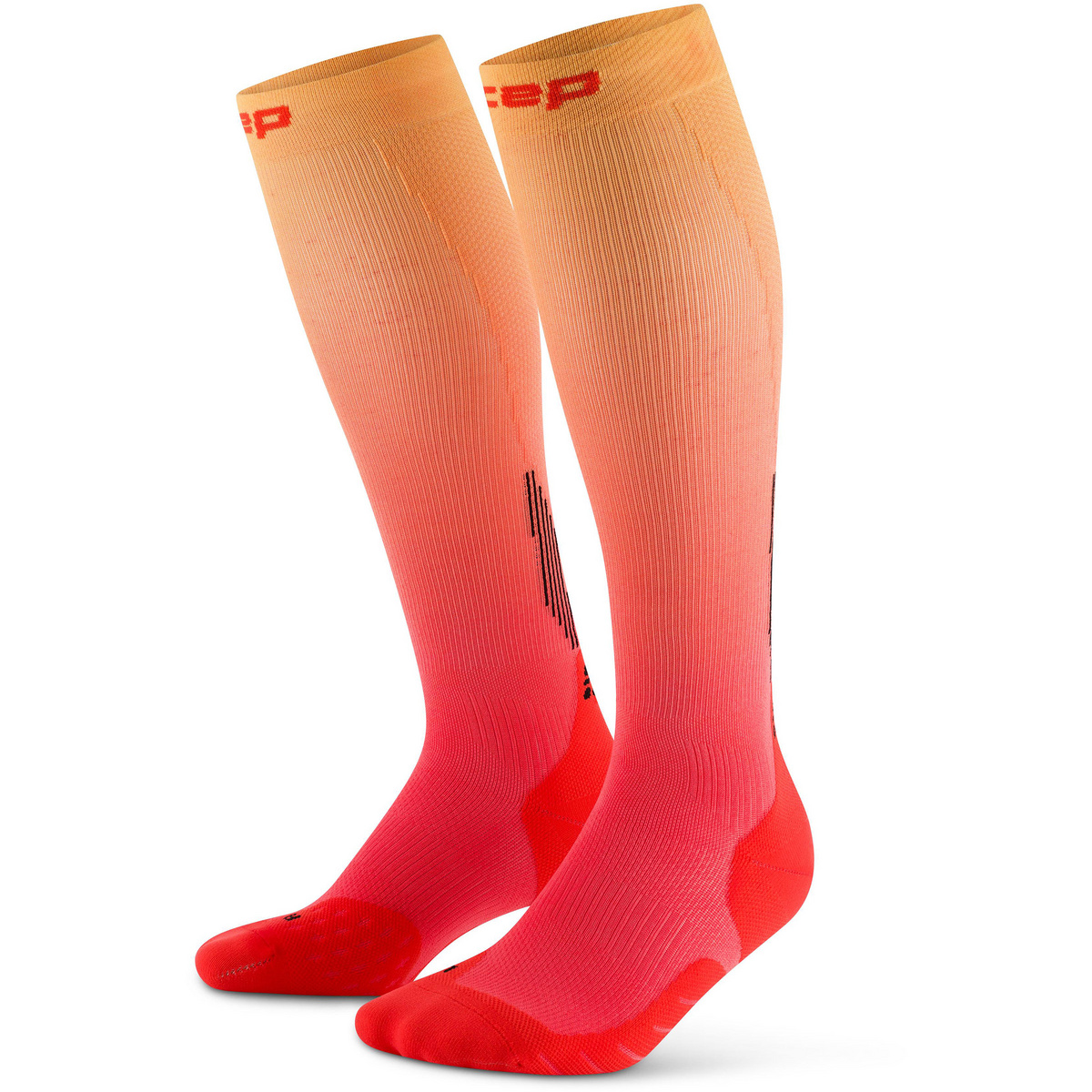 CEP Uomo Calzini Run Edt. Gradient 5.0 (Taglia 42 , Rosso)
