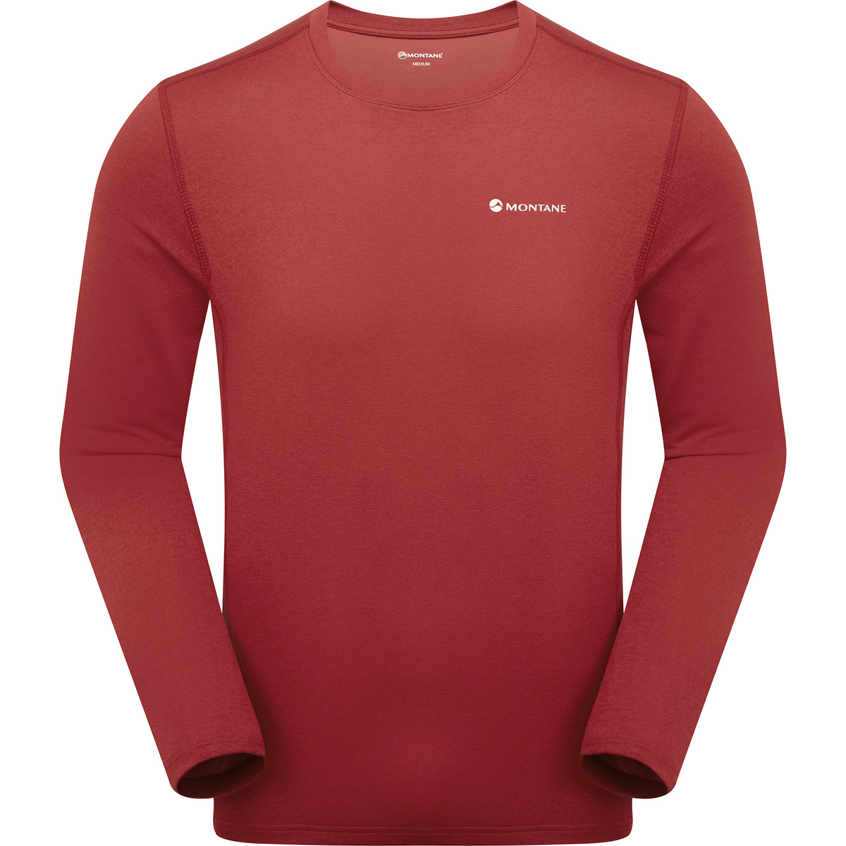 Montane Uomo Maglia a manica lunga Dart (Taglia L, Rosso)
