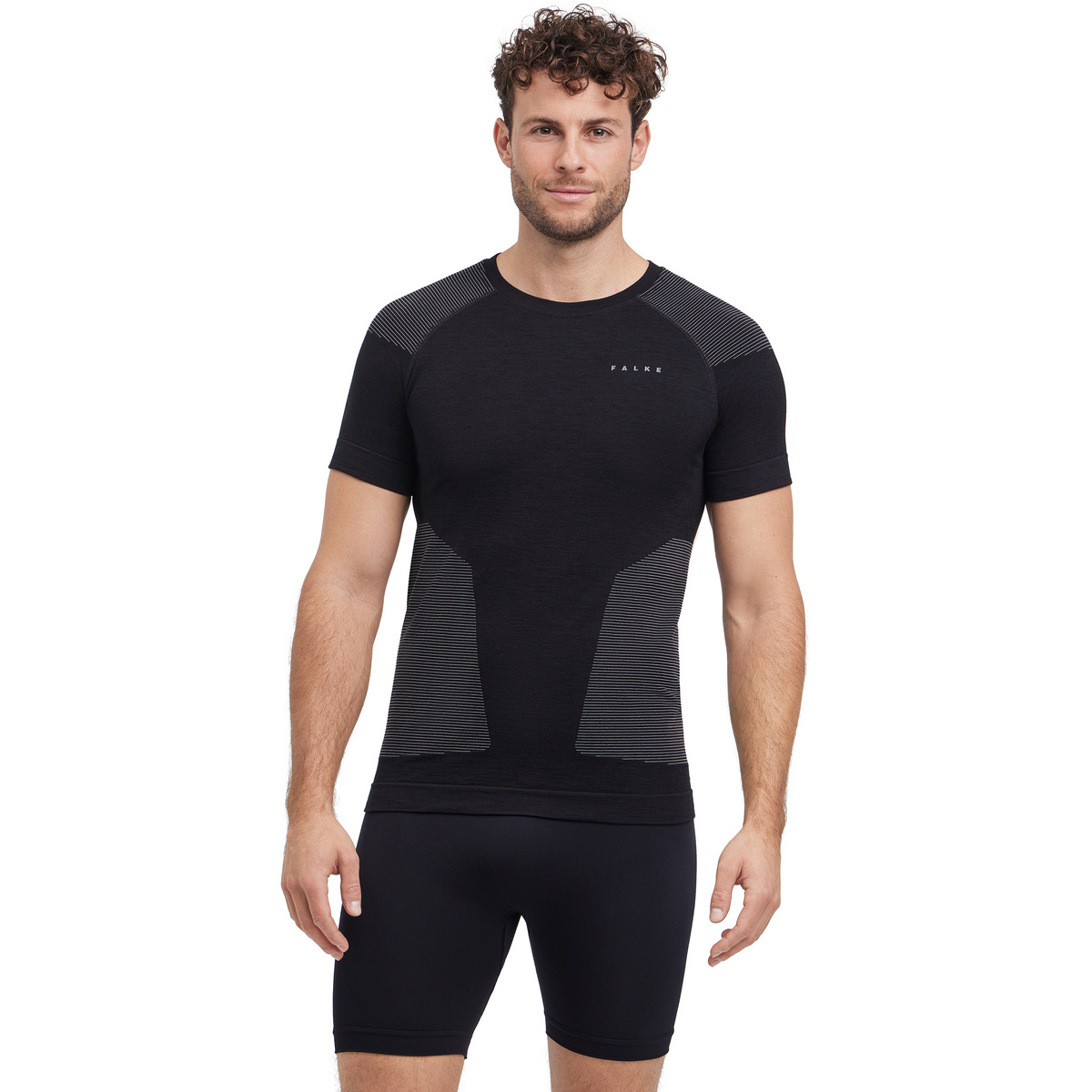 Falke Uomo Maglietta WT-Light Protective (Taglia M, Nero)