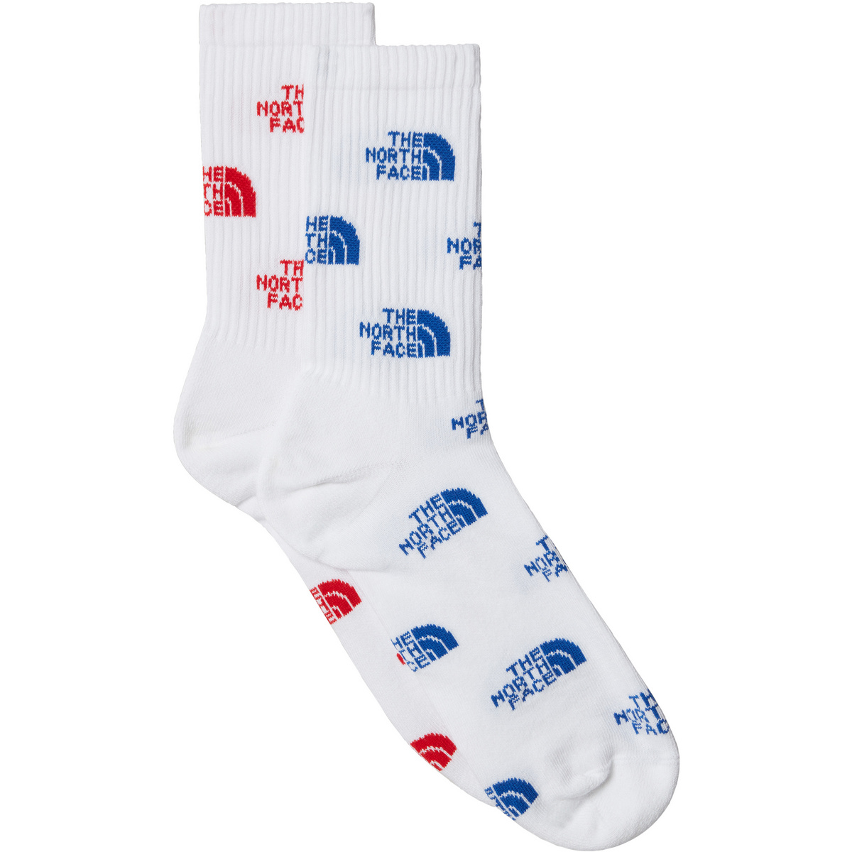 The North Face Calzini Everyday Crew Logo 2er Pack (Taglia 41 , Bianco)