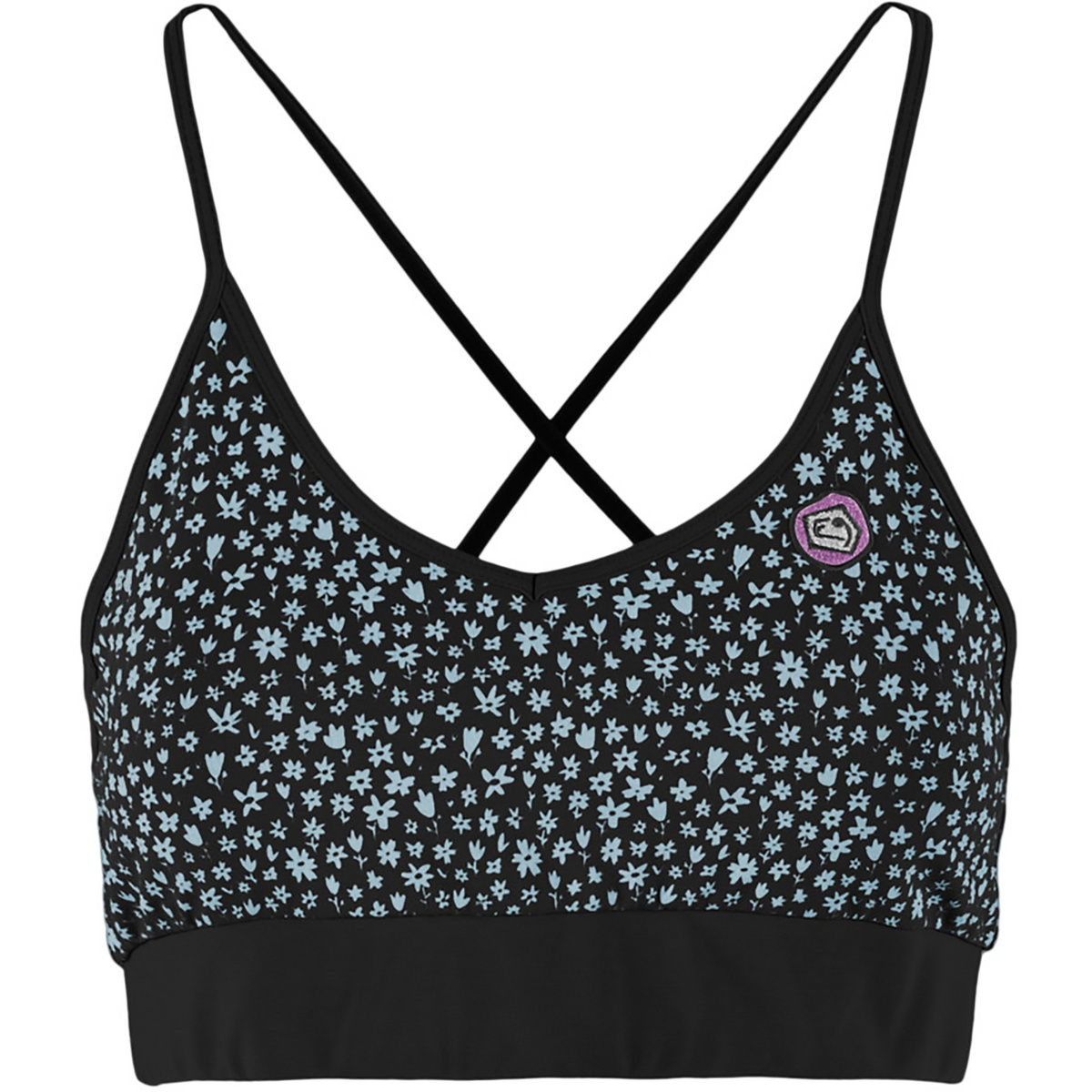 E9 Donna Reggiseno sportivo Zelda (Taglia M, Nero)