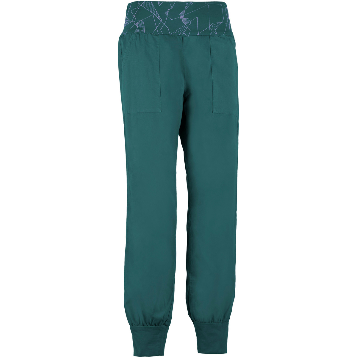 E9 Donna Pantaloni Nicole (Taglia L, Verde)