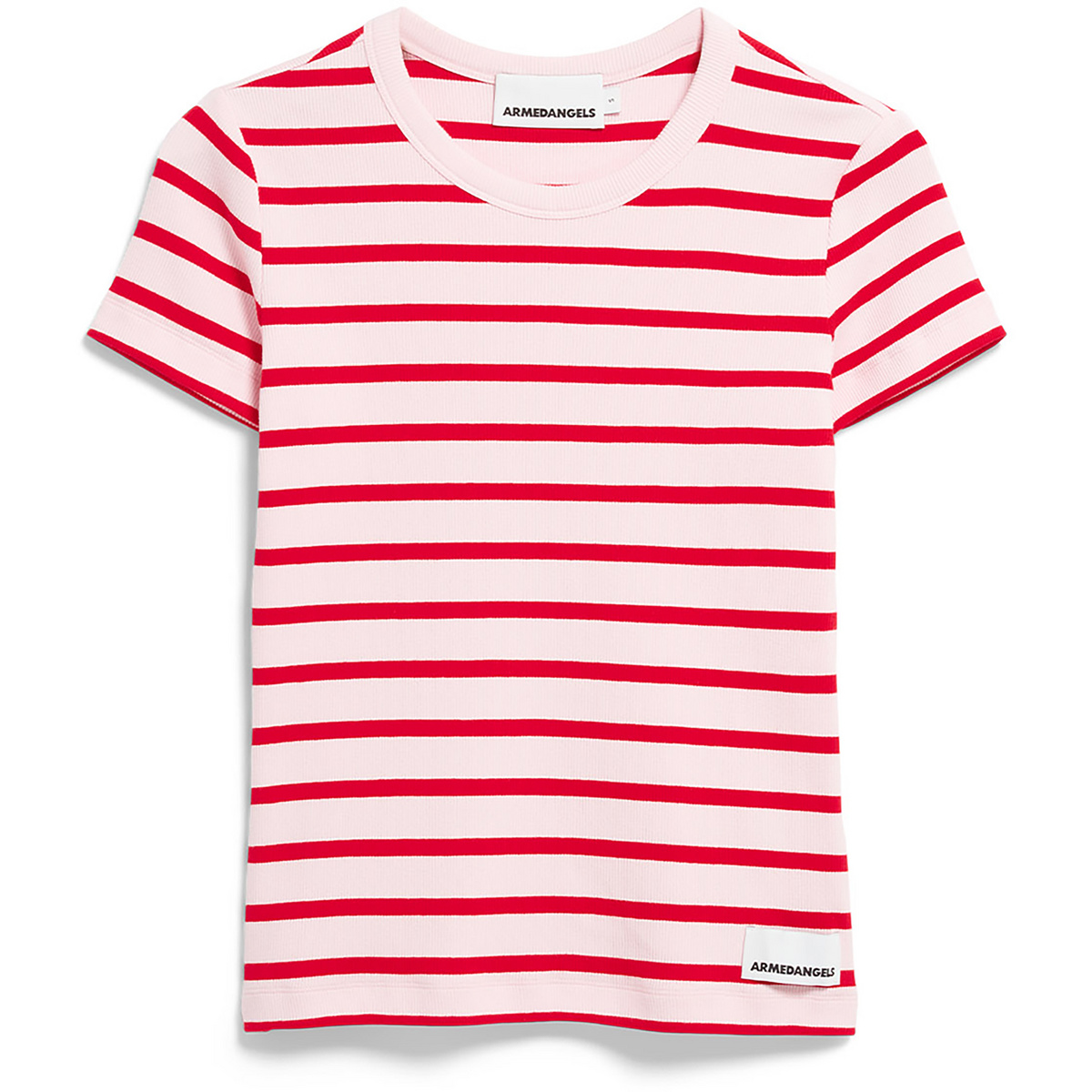 Armedangels Donna Maglietta Kardaa Stripes (Taglia XS, rosa)