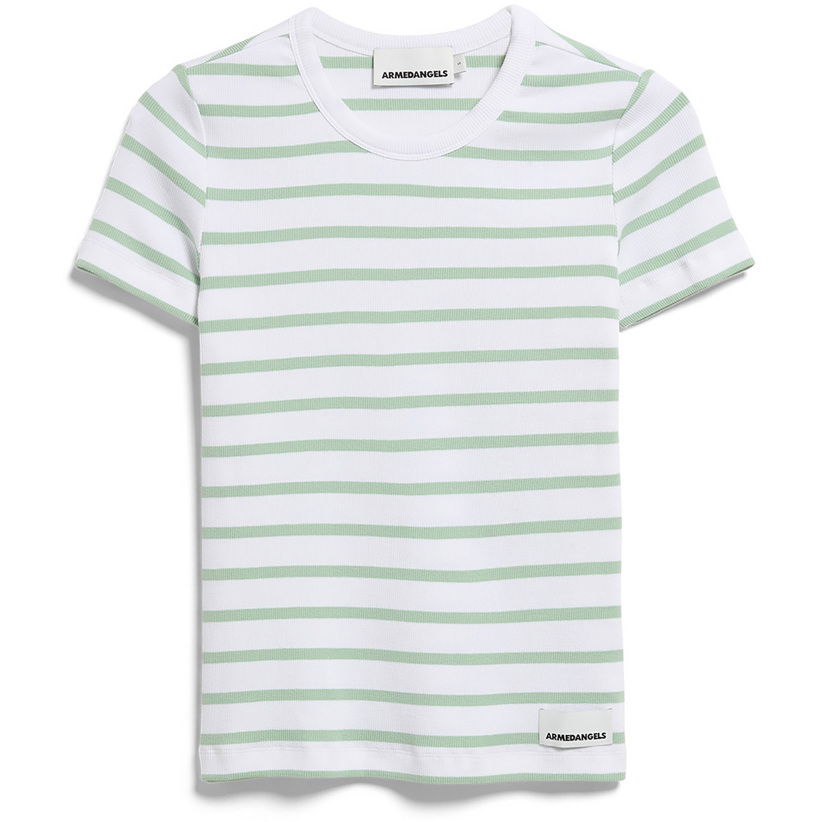 Armedangels Donna Maglietta Kardaa Stripes (Taglia XS, Verde)