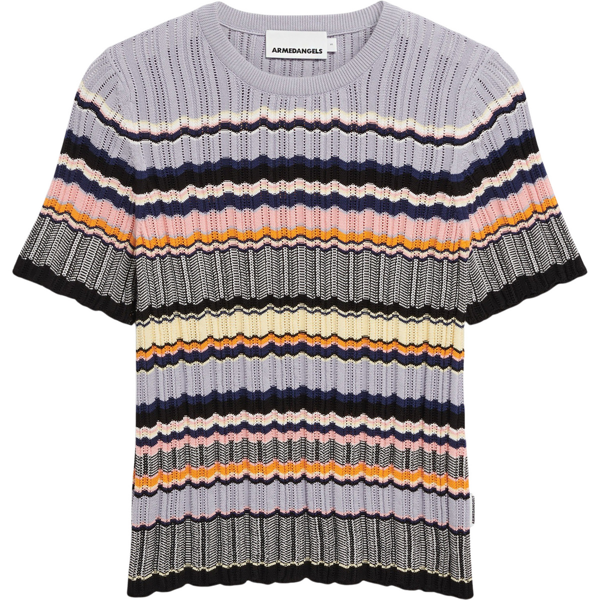 Armedangels Donna Maglietta Maaya Stripes (Taglia M, Blu)