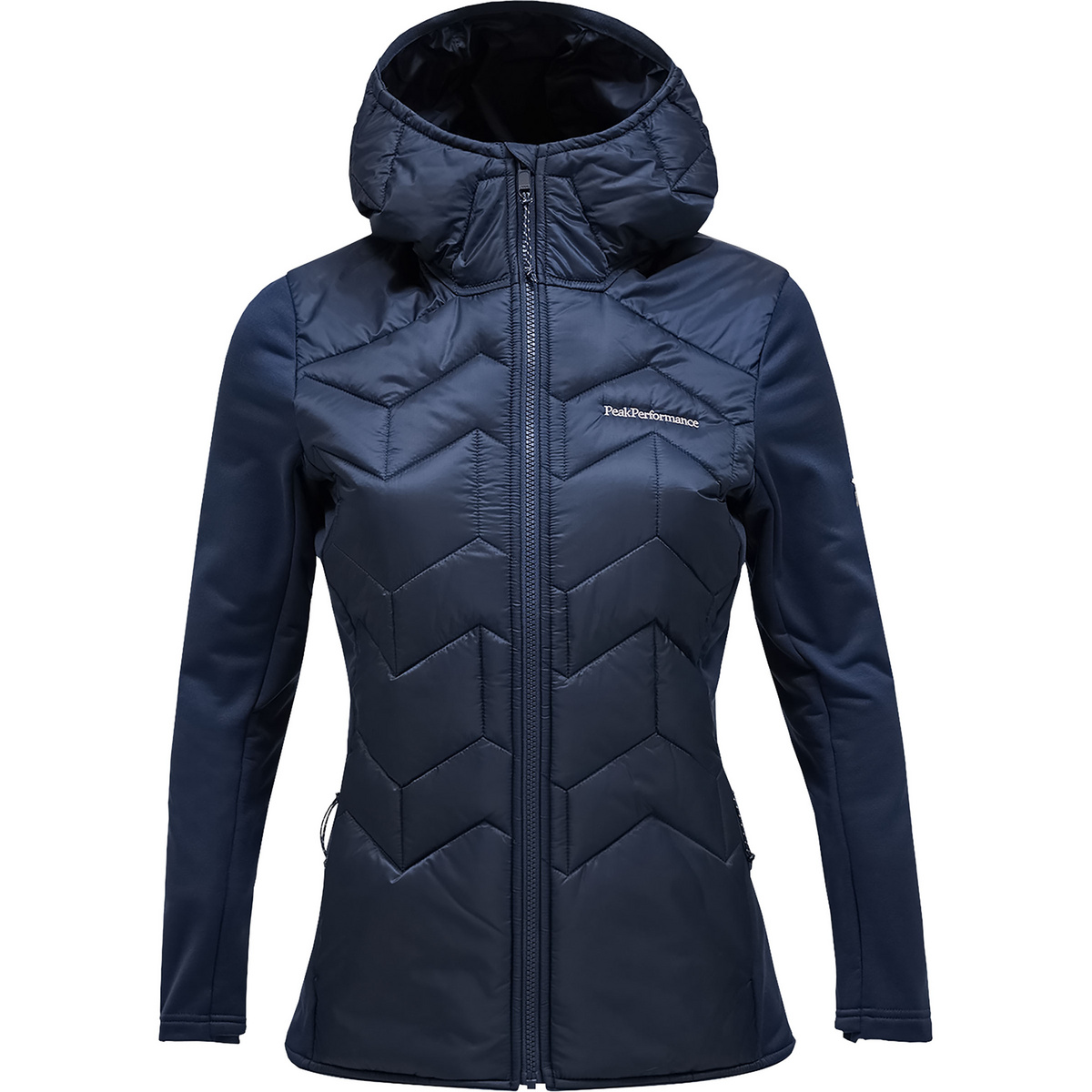 Peak Performance Damen Elevate Liner Hybrid Hoodie Jacke (Größe M, blau)