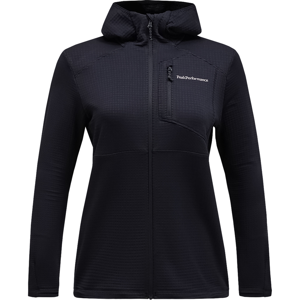 Peak Performance Damen Trail Polartec Hoodie Jacke (Größe S, schwarz)