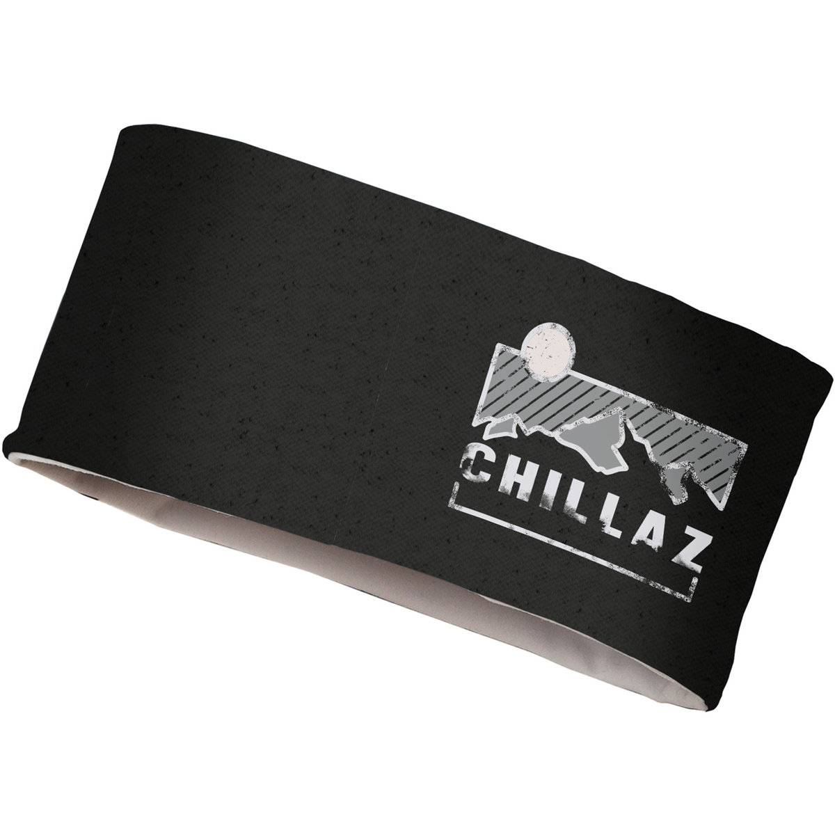 Chillaz Herren Mountain Logo Stirnband (Größe ONE SIZE, schwarz)