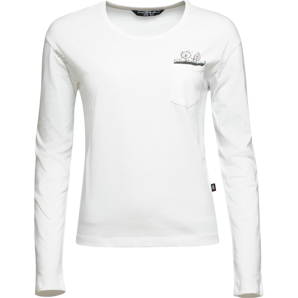 Chillaz Donna Maglia a manica lunga Steiermark (Taglia XS, Bianco)