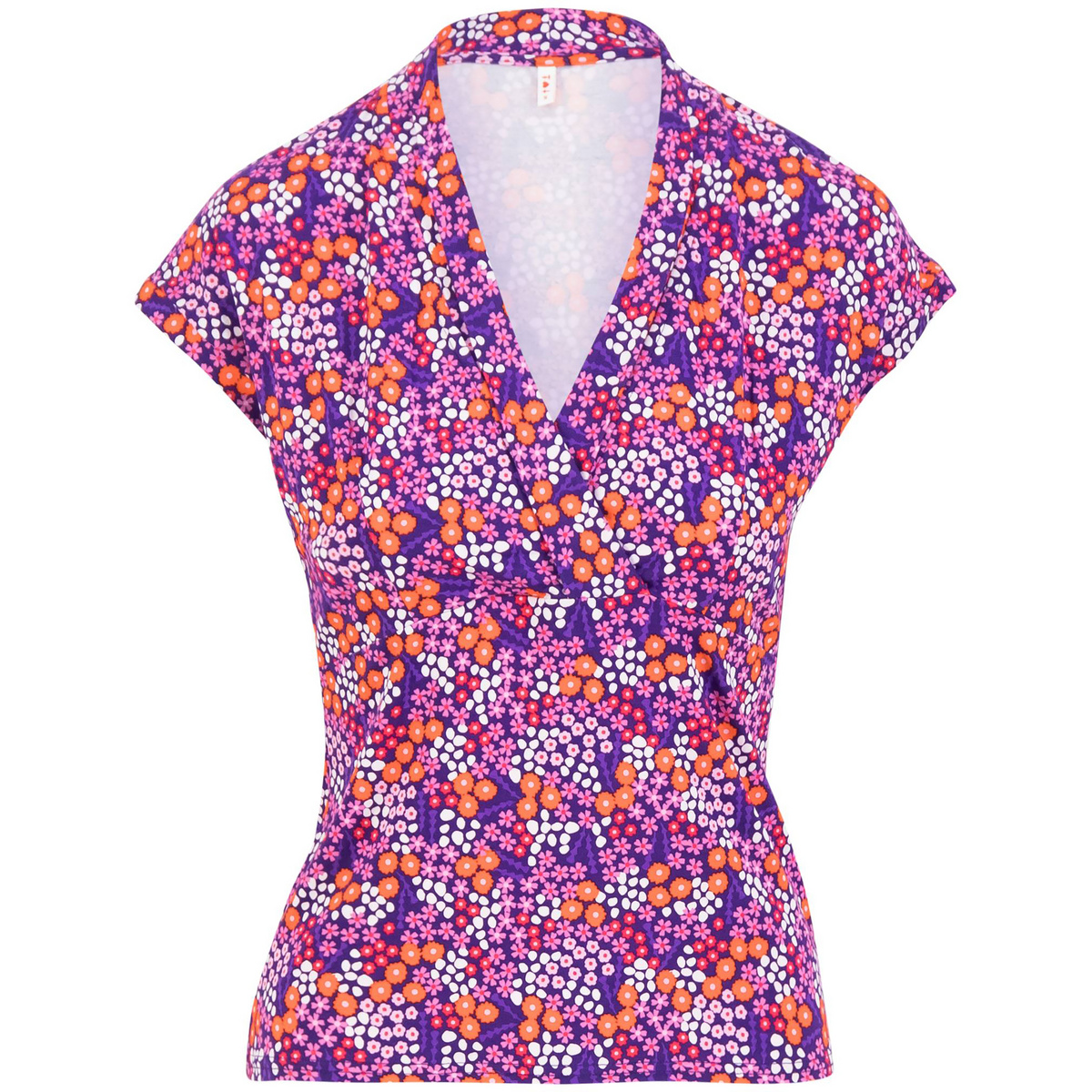 Blutsgeschwister Donna Maglietta Mon Cher Cache-Cœur (Taglia L, Multicolore)