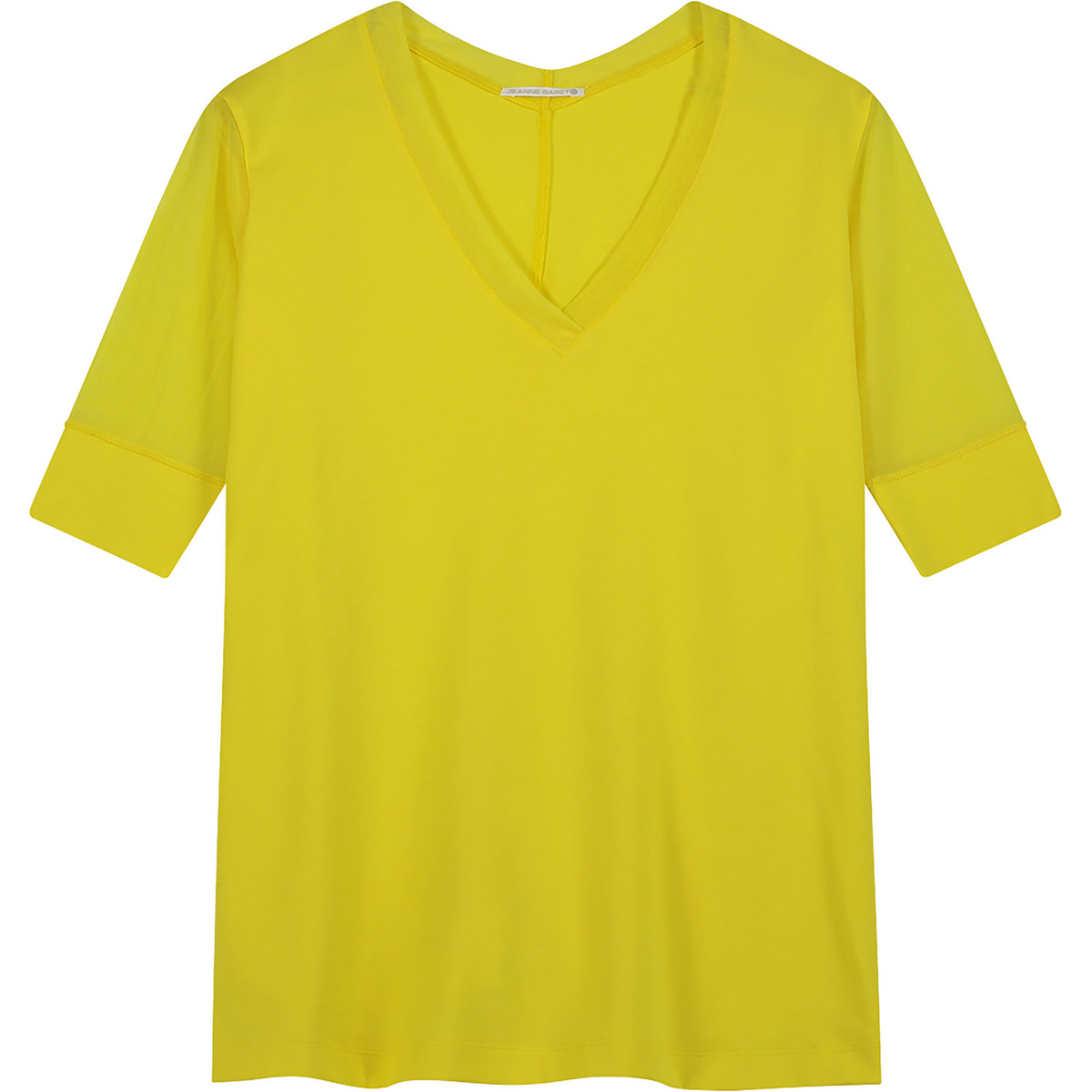 Jeanne Baret Donna Maglietta Polynesia V-Neck (Taglia XS, Giallo)