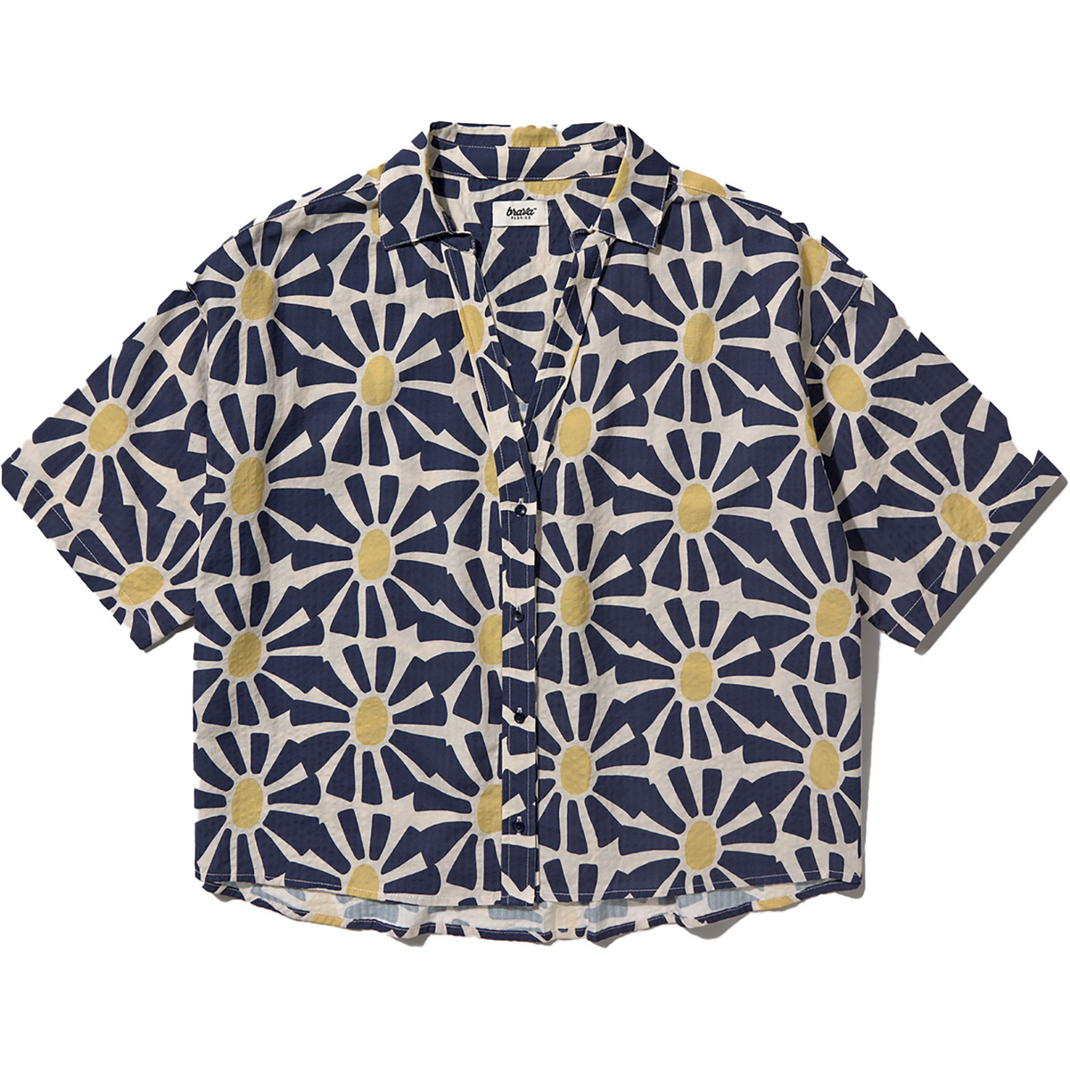 Brava Fabrics Femme Blouse Marisol Cropped (taille S, Bleu)