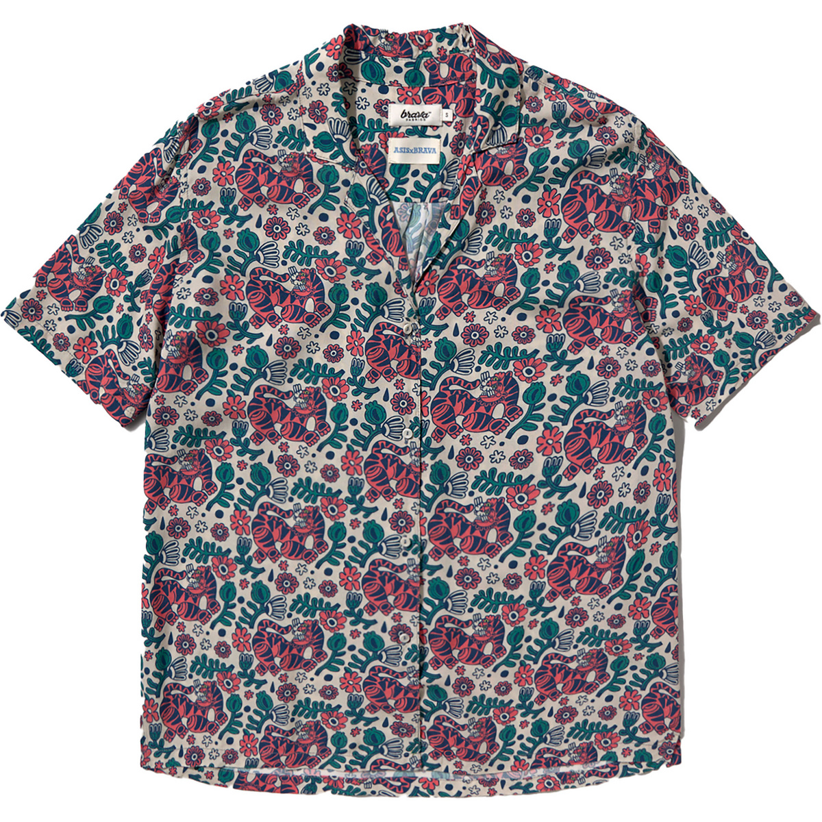 Brava Fabrics Damen Asis Percales Tigris Aloha Bluse (Größe L, mehrfarbig)