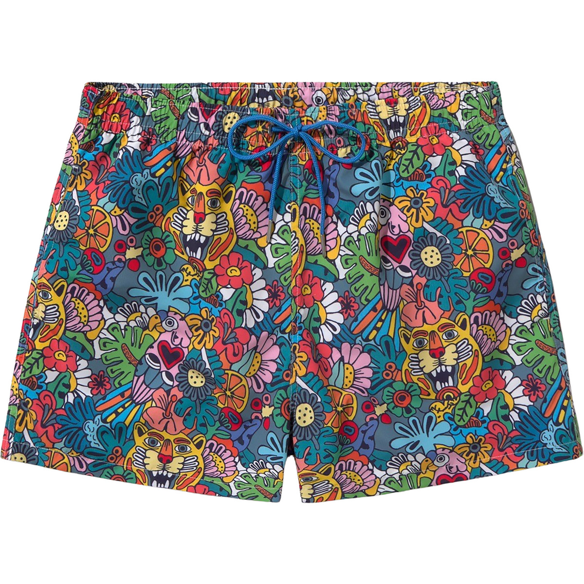 Brava Fabrics Homme Short de bain Asis Percales (taille S, Bleu)
