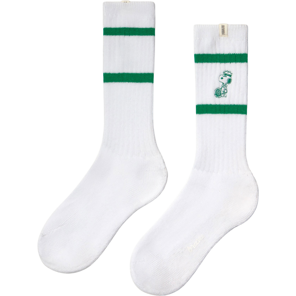 Brava Fabrics Chaussettes Peanuts Tennis Snoopy (taille 41 , Blanc)