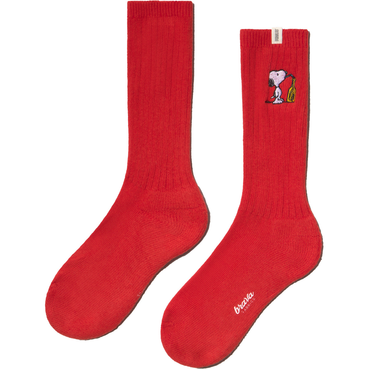 Brava Fabrics Calzini Peanuts Tropical (Taglia 41 , Rosso)